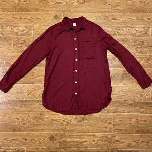 Old Navy | Polka Dot Tunic-length Button Down